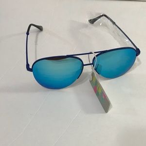 Classic metal Aviator Sunglasses  blue unisex